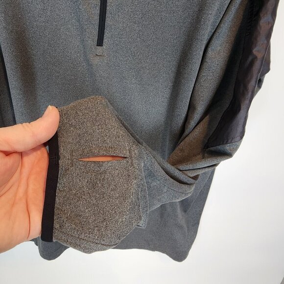 Under Armour UA‎ SuperVent Cold Gear 1/4 Zip Pullover Hoodie Grey Men's sz 2XL - Picture 5 of 10